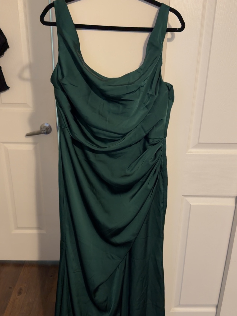 David's Bridal | Dresses | Davids Bridal Matte Satin Cowl Neck Sheath Dress Juniper 6